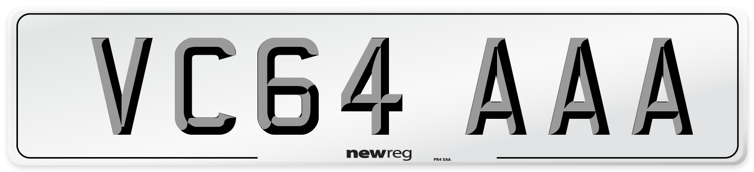 VC64 AAA Number Plate from New Reg